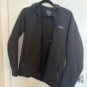 Patagonia Black Jacket with Multicolor Logo